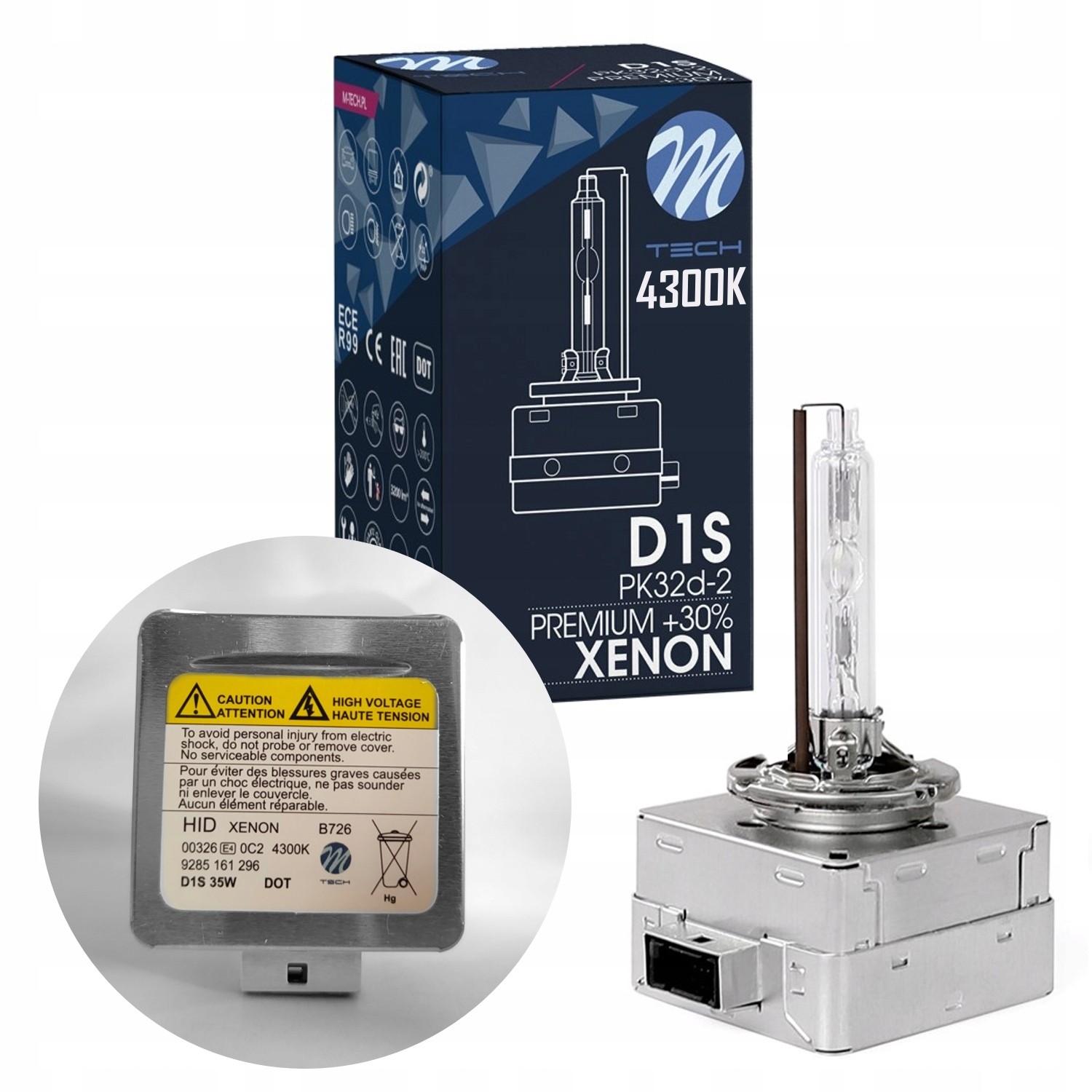 Žiarovky - M-TECH D1S Premium 4300K+30% Xenon Filament Burner