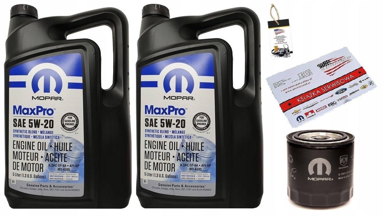 Mopar 5W20 10L + filter MO-090 + Freebies