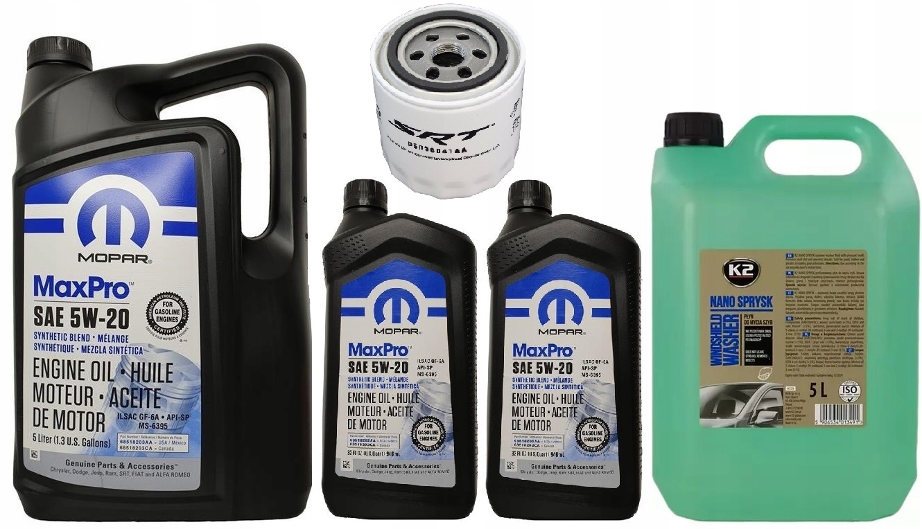 Mopar 5W20 7L+filter 5038041aa Dodge Chrysler Jeep