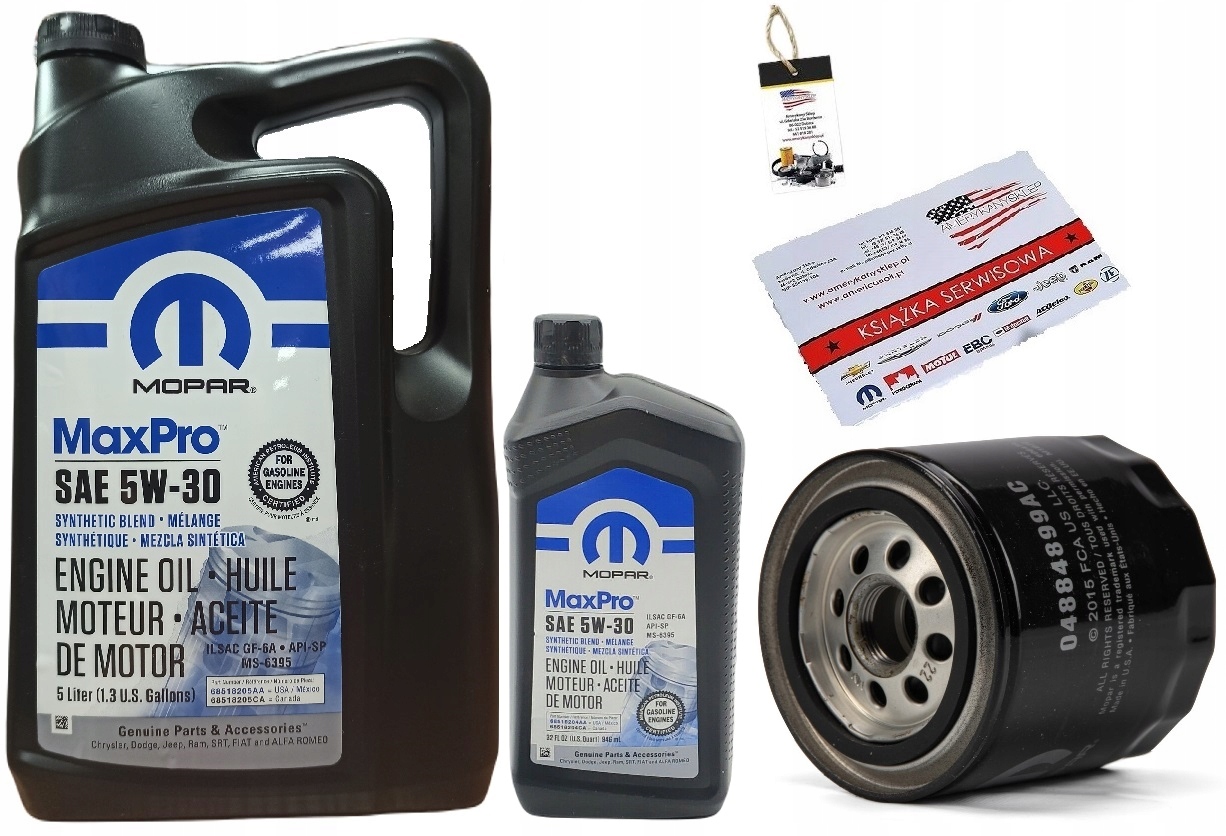 Mopar 5W30 6L + MO-899 (PH2) Filter + Freebies