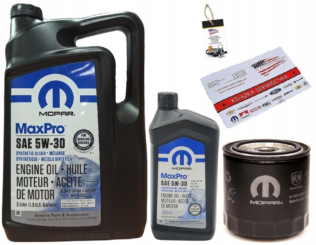 Mopar 5W30 6L + OFE00292 filter (MO-090) + Freebies