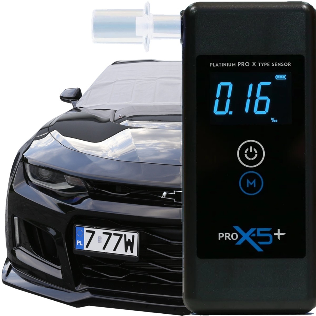 Presný Breathalyzer Pro X-5 plus platinový senzor