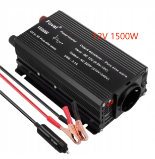 Invertor do auta 1500 W 12V 220V Pure Sine Wave Inverter