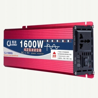 Menič napätia pre automobil 1600W 12V až 220V čistý sínusový menič