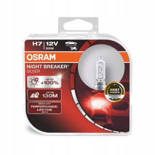 Žiarovky - 2 ks. Osram H7 Night Breaker Silver +130
