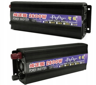Invertor do auta 2600W 12V 220V Čistá sínusová vlna