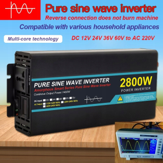Invertor do auta - 2800W 12V/24 V Pure Sinusoid, 220V menič