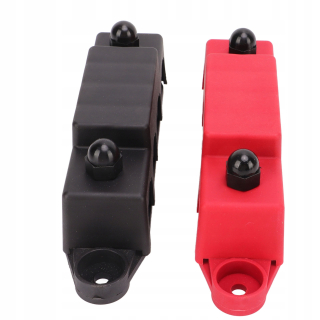 2 ks Black Red 4 Stud Distribution Block