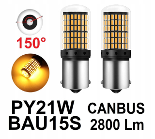 Žiarovky - 2ks super silné LED žiarovky PY21W 2800LM CANBUS