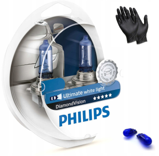 Žiarovky - 2x H4 Philips Diamond Vision Cold White 5000K W5W