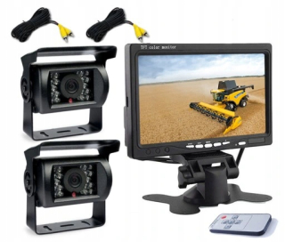 Cúvacie kamery - 2x reverzný monitor fotoaparátu 7 palcov IR dióda 10 m zbernice