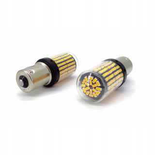 Žiarovky - 2x LED P21W BA15S 12-24V Canbus Orange Strong