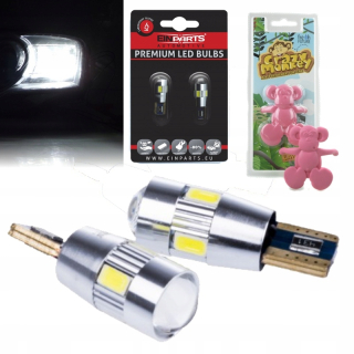 Žiarovky - 2x w5w einparts žiarovka 6X LED Can Canbus objektív
