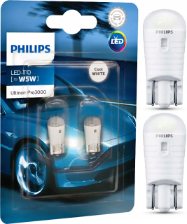 Žiarovky - 2x W5W LED T10 12V Philips Ultinon Pro3000 6000K
