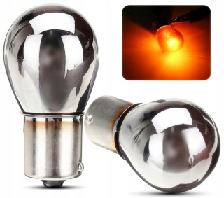 Žiarovky - 2x PY21W BAU15S 12V Orange Chrome