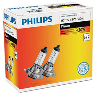 Žiarovky - 2x žiarovky Philips Vision H7 +30% svetlo 2 ks