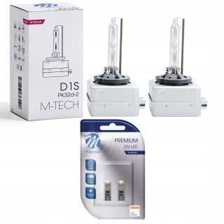 Žiarovky - 2x vlákno D1S 6000K BI XENON Burner+W5W Osram LED