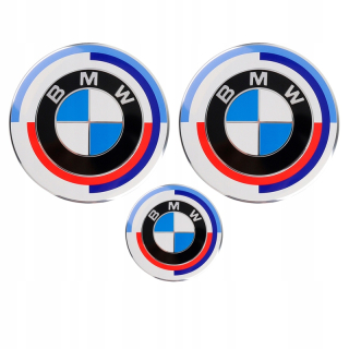 3 kusy/BMW EMBLEME 82 mm 82 mm 45 mm set