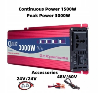 Prevodník napätia do auta 3000 W 12V 220V Pure Sine Wave Inverter