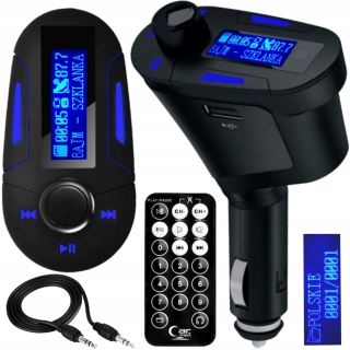 3in1 vysielač FM MP3 SD + USB nabíjačka + diaľkové ovládanie