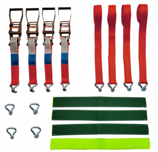 Gutna, sťahovací pás - 4 Transportné pásy 3 body Red Grass 4A3