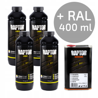 4 x U-pol Raptor Uretane Coating Color + RAL