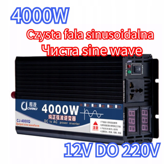 Konvertor do auta 4000W 12V DO220V čistý sínusový menič