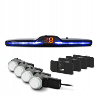 Parkovacie senzory - 4x reverzné parkovacie senzory16,5 mm tenké LED LCD