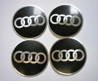 4x nálepky na logo pečiatka 52 mm Audi