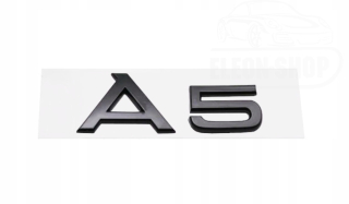 A5 EMBLEM LOGO STUNK STAKNÁ PRIPRAVA AUDI A5 Čierna zadná časť