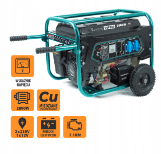 Kompresor - Generátor výkonu Vander VGP784 5500W 230V+kolesá