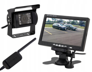 Cúvacie kamery - AK307 Reverzná fotoaparát bezdrôtový LCD monitor 7