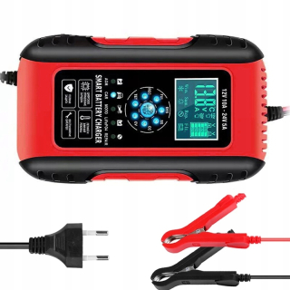 Klinový remeň kosačky - Nabíjačka batérie 5-10A 12-24V Intelligent LCD