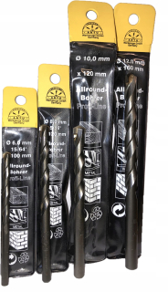 Vrtak, vrtáky - 4 × Artu titánový vŕtačka PL -01848 6 -12 mm