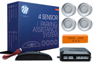 Parkovacie senzory - Parkovací asistent 4 Silver Sound Sensors