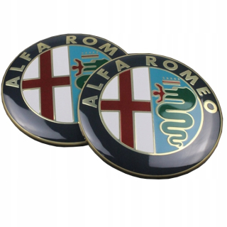 Alfa Romeo Logo Známka 74 mm pôvodná zlatá
