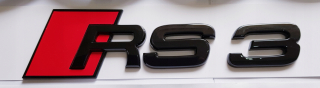 Audi rs3 znak čierna zadná pečiatka RS