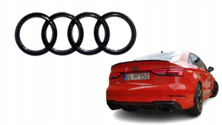 Audi S3 RS3 8V Rings zadná klapka Čierny lesk
