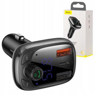 Baseus vysielač FM Bluetooth QC4.0 PD nabíjačka