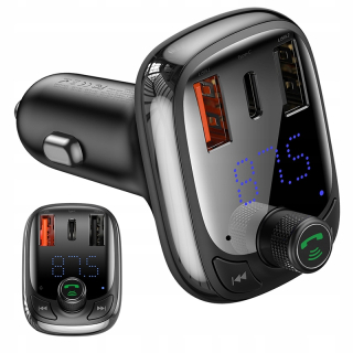 Baseus vysielač FM Bluetooth mp3 2xusb nabíjačka