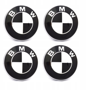 BMW 60 mm čierne samolepky