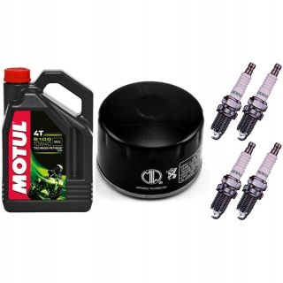 Motul 5100 10W40 Olej + Kawasaki Filter ZZR 1400 4L