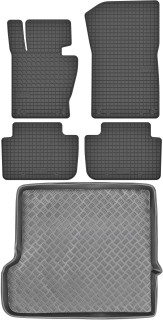 Gumové rohože do auta - BMW X3 E83 2003-2010 Gumové koberce + kufre