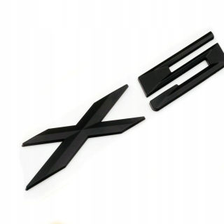 BMW X5 EMBLEM LOGO STACKER X 5 BLACK