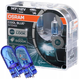 Žiarovky - Biele žiarovky H7 Osram Cool Blue Intense + W5W