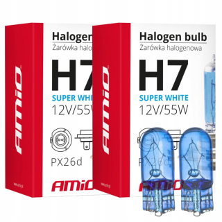 Žiarovky - Biele žiarovky H7 super biely xenónový efekt + W5W