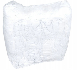 Biela bavlnená čistiteľ 10 kg rezaný 100%