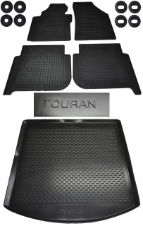 Gumové rohože do auta - VW Touran Rubber Mats a + Trunk Mat