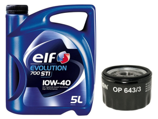 ELF Evolution 700 STI 10W40 5L + filter OP643/3