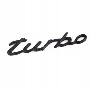 Logo Emblem nápis Porsche Turbo Black výmena